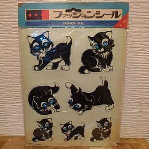 昭和レトロ エーワン ファッションシール 窓貼りデコレーション 猫 ねこ ネコ