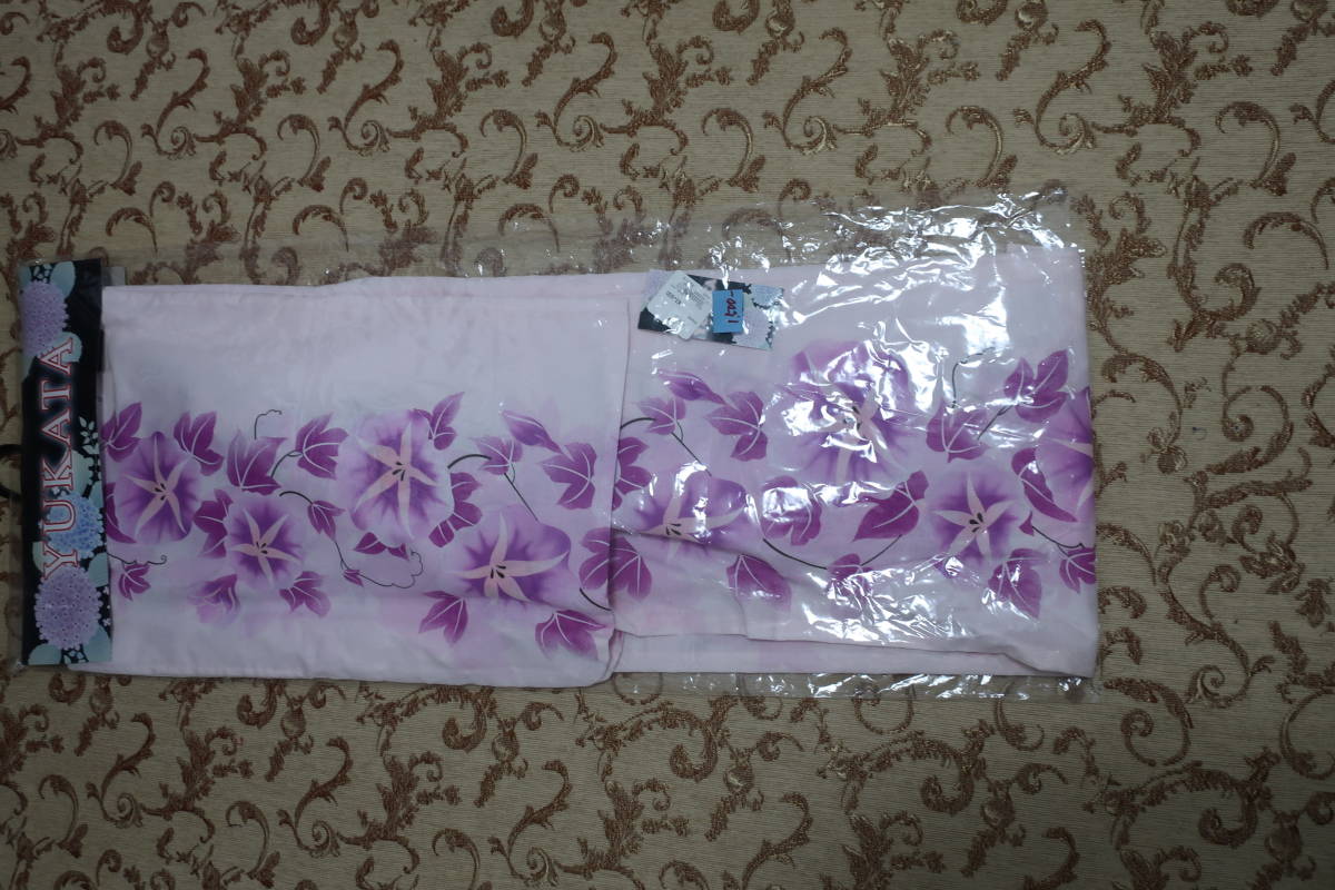 新品 8L9L10L11L 綿紅梅 浴衣単品 黒地に縦線と華やかな鞠柄 ...