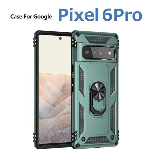 Google Pixel 6Pro ケース グリーン 耐衝撃