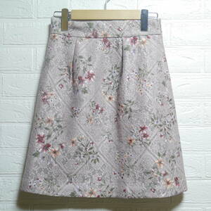 A442 * JILL STUART | Jill Stuart trapezoid skirt light purple / floral print used size S