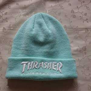 THRASHER スラッシャー ニット帽 ニットキャップ ビーニー メンズ レディース エメラルドグリーン