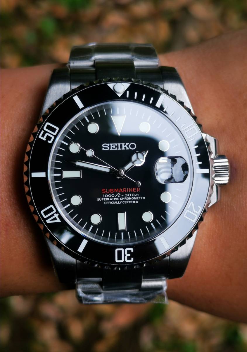 31％割引グレイ系人気大割引 新品未使用 SEIKO MOD NH35搭載 YMカスタム 青ベゼル 機械式 腕時計(アナログ)  時計グレイ系-WWW.FIDAKENYA.ORG