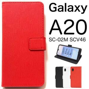 Galaxy A20 SC-02M docomo / alaxy A20 SCV46 au UQmobile スマホケース ストレート柄 手帳型ケース