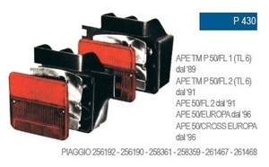 Flli BOSATA 社外 P430 テールライト APE(ベスパカー3輪) 89-99 (24642)