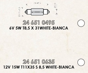 RMS 24651 0635 社外 電球 SILURO/マクラ球(テール/ウインカー) 12V10W T11X35mm 発送はT8.5 公認無