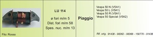 CEAB 社外 電装系コイル(ステーター側) LU114 ベスパ V50(現地モデル) (24601)