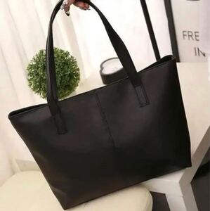 【SALE】トートバック ブラック ビジネス 通学 お出かけ 男女兼用 PUレザー レザートートバッグ 大容量