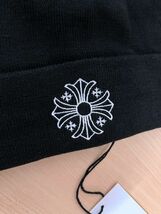 クロムハーツ　Chrome Hearts ニット帽子 刺繍 プ ニット帽 フリーサイズ 黒 未使用_画像3