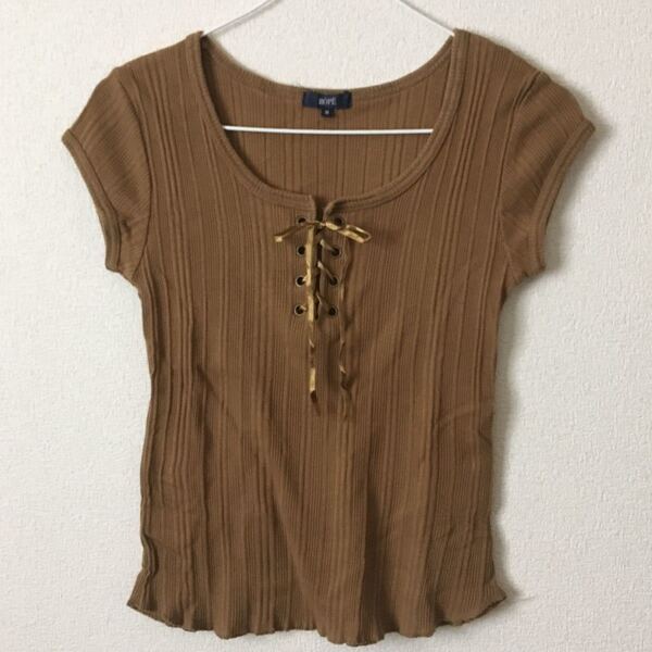 【中古品】《ROPE》レディース/半袖/トップス/シャツ/カーキ色/綿100%