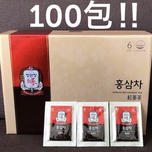 【正官庄】紅蔘茶 100包 6年根 高麗人参茶 韓国