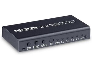 HDMI 切替器 音声分離器 4K/60Hz HDR対応 2入力1出力