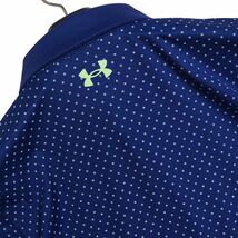 N404 新品 アンダーアーマー 4WAYストレッチ 半袖 ポロシャツ L メンズ ドット柄 吸汗速乾 UNDER ARMOUR 春夏 ゴルフウエア_画像5