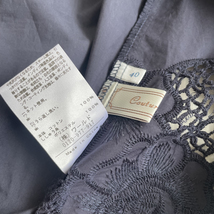 新品 Couture brooch クチュールブローチ オーバーサイズ 刺繍 スキッパーシャツ Lサイズ_画像6