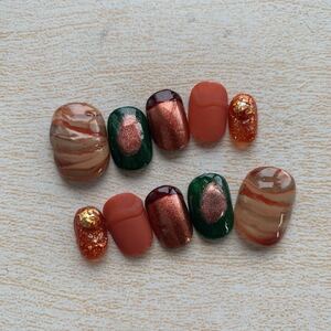 レッドニュアンスネイルチップ