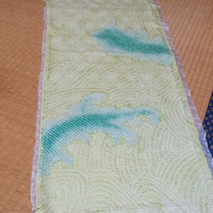 ハギレ 正絹 総絞り 35×100 パッチワーク つるし飾り 手芸