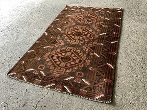 187×116cm アフガニスタン・ヘラート・アドラスカン産 絨毯 ラグ アンティーク家具 マジック カーペット 01AOBRL220615007D