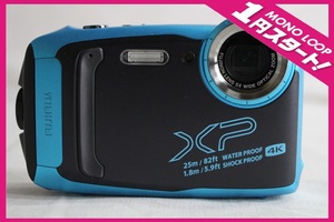 【6aK06007D】★1円スタート★FUJIFILMフジフイルム★FinePix XP140★4K★防水★スカイブルー★動作確認済み★デジタルカメラ★現状品