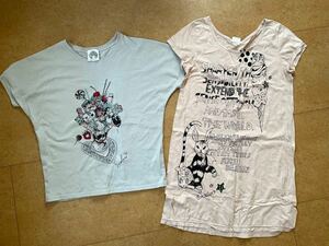 美品スカラーScoLar2枚セット半袖Tシャツと半袖ワンピースMレディース