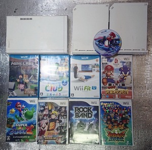 Wiiu 本体３２G １台 Wii 本体２台 ソフト９枚(マリオカートはソフトのみ) ジャンク まとめてセット ゲーム 任天堂 ニンテンドー
