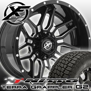 20x10J GUN125 ハイラックス XF OFFROAD XF222 20インチタイヤホイールセット NITTO TERRA GRAPPLER G2 265/50R20 275/55R20 285/50R20