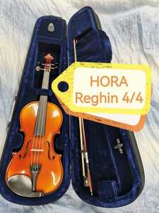 ★ほぼ新品 ケース未使用★ HORA Reghin ホラ レギン レジン バイオリン 4/4 ルーマニア製 ケース、弓付き
