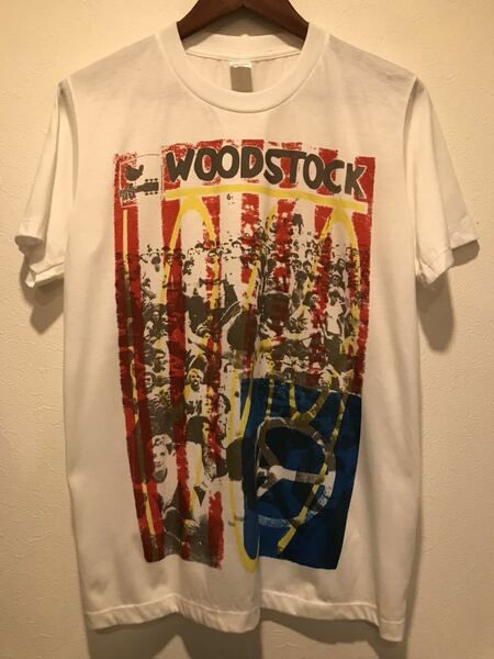 《送料込み》フェスT00s vintage WOOD STOCK Tシャツ ウッドストック ロックT バンドT ビンテージ ヴィンテージ アメカジ 古着