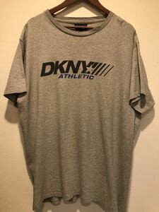 《送料込み》USA製 90s vintage DKNY Tシャツ 90年代 ストリート サイズL グレー ビンテージ ヴィンテージ アメカジ 古着 アメリカ製