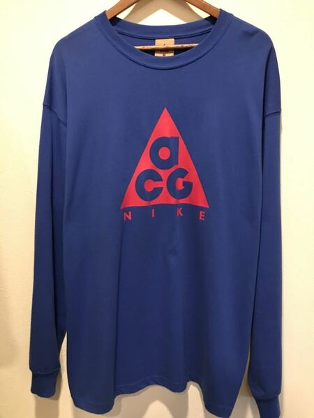 《送料込み》美品 NIKE ACG ロンT ナイキ スポーツ アウトドア ストリート アメカジ 古着 ブルー 長袖Tシャツ ロングTシャツ