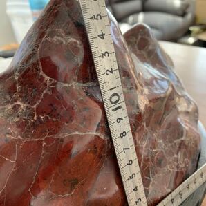 赤石 横幅：重量：6.8kg 台座あり● 観賞石 盆石 天然石の画像6