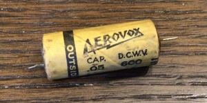 ビンテージ Aerovox .05 600v Wax コンデンサ お勧め (シングル)(在庫3)