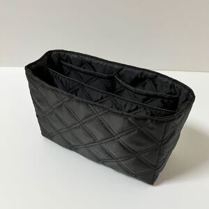 バッグインバッグ ナイロンキルト ブラック ハンドメイド 黒