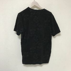 本物エディフィスEDIFICEコットンタオルパイル生地Vネック半袖Tシャツビジネススーツアメカジメンズ日本製M黒ブラックの画像3