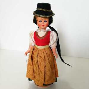 Vintage Doll Sleeping Eyes ビンテージ オーストリア ザルツブルク 民族衣装 人形 西洋人形 スリーピングアイ ドール 27cm [置物 土産物] 