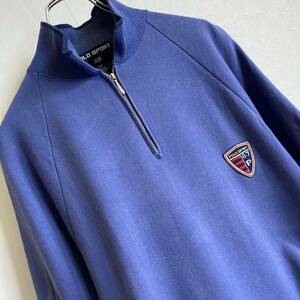 90s POLO SPORT Polo sport Ralph Lauren half Zip sweatshirt short sleeves - Size M rare!!