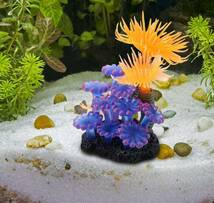 人工珊瑚 人工植物 シリコン 熱帯魚 観賞魚 サンゴ 水槽装飾 飾り 珊瑚 水族館 水槽 装飾 アクアリウム テラリウム 樹脂 隠れ家 生息地 _画像1