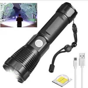 懐中電灯 ledライト 高輝度 フラッシュライト USB充電式