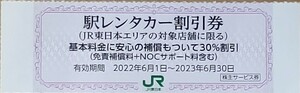 【3枚まで】JR東日本エリア　駅レンタカー割引券 