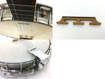◇【同梱不可】ジャンク品 Vine banjo 5弦 オープンバック バンジョー バイン 詳細不明 動作未確認 ケース付《店頭引取可能》_画像6