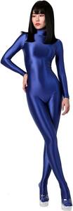 ASHOTPLZ zentai suit sexy costume play clothes costume fancy dress s Beth be lustre elasticity super .... Dance tights ne- Be * blue 