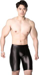 AMORESY Poseidonシリーズ ハーフタイツ フィットネスパンツ ブラウン