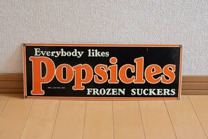 Ande Rooney アンデ ルーニー 看板 サイン アイスキャンディメーカー popsicles ポップシクル ビンテージ 25年前購入 