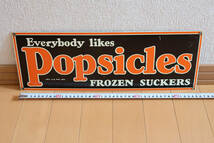 Ande Rooney アンデ ルーニー 看板 サイン アイスキャンディメーカー popsicles ポップシクル ビンテージ 25年前購入 _画像5