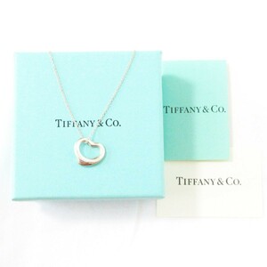 美品 Tiffany&Co ティファニー 925SV オープンハート ネックレス ペンダント シルバー アクセサリー