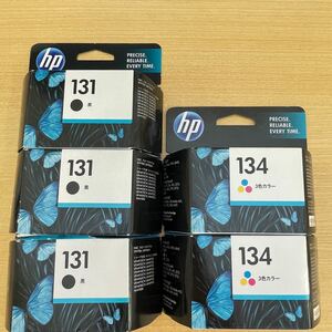 未開封5個 HP134 131 純正インク ヒューレットパッカード 純正インクカートリッジ 期限切れ
