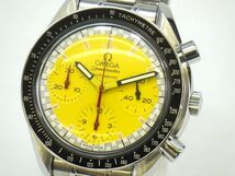 r2C063R1090.5 良品 OMEGA オメガ スピードマスター レーシング シューマッハ 3510.12 限定 イエロー OH 磨き済み_画像1