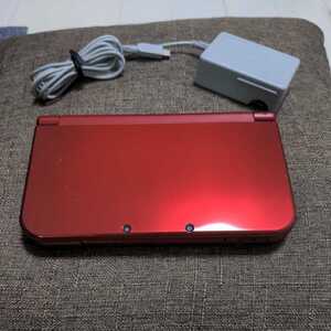 【美品】Newニンテンドー3DS LL メタリックレッド ACアダプタセット