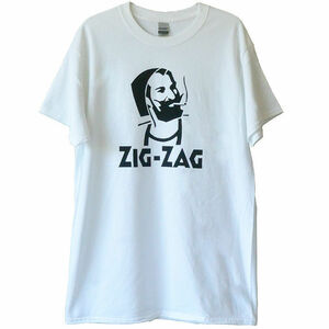 即決 /再入荷【海外買付/新品】ZIG ZAG Tシャツ/ホワイト/Mサイズ/巻きタバコ/ジョイント/GILDAN/ZIG ZAG MAN/激レア (luz.zz.t.w)