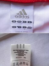 adidas/アディダス/襟付半袖Tシャツ/ユニフォーム/2枚セット/ラクロス/背番号53/赤切替配色/白/ホワイト/紺/ネイビー/Sサイズ(6/28R)_画像4