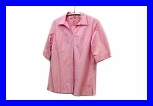 ●美品 マックレガー McGREGOR 2セット アンサンブル 半袖ブラウスとノースリーブ 半袖シャツ レディースLサイズ ピンク 綿 服 F4493