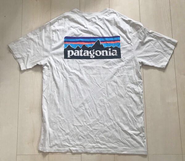 パタゴニア tシャツ 半袖 ベージュ patagonia logo ロゴ アウトドア キャンプ オーガニック organic